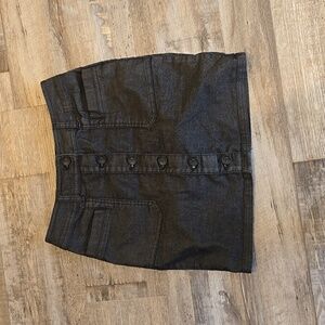 PRANA | Black Wash Denim Skirt | Size 0​